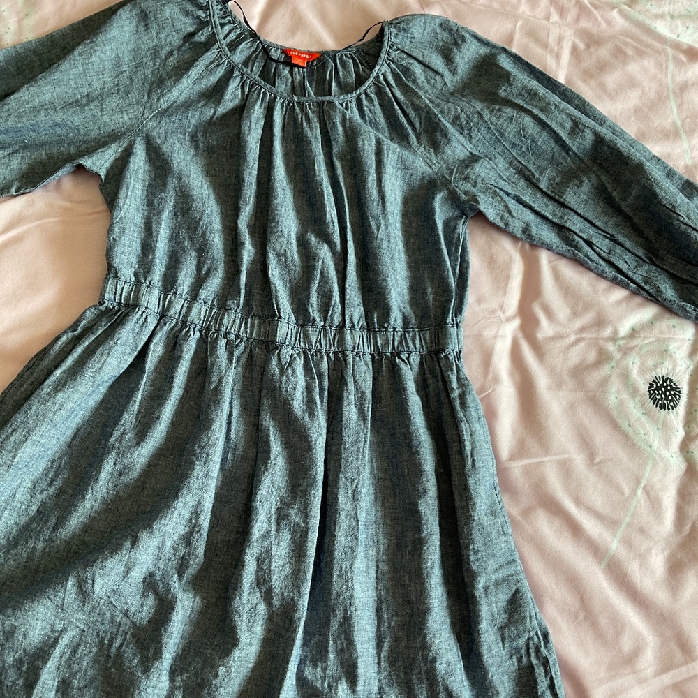 Joe Fresh Blue Linen Cotton Blend Dress Size Xl